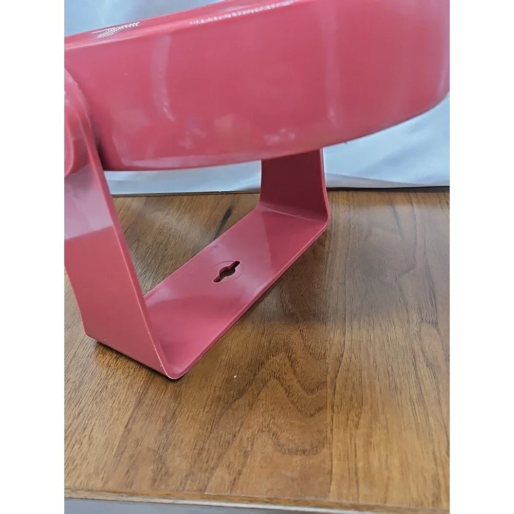 Vintage Mauve Pink Makeup Vanity Mirror Swivel Stand OR Wall Mount w 3 Mirrors